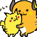 pikachu_raichu_hug